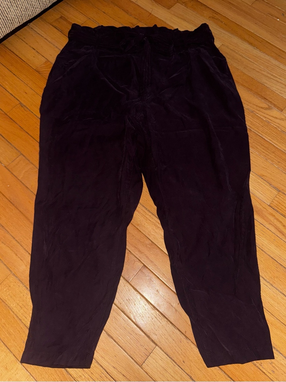 Old Navy Women's Deep Plum Elastic Waist Trousers
